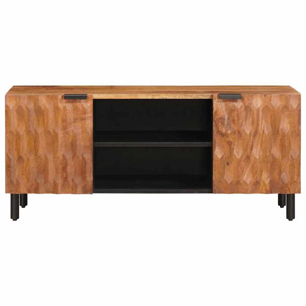 vidaXL Meuble TV avec &eacute;tag&egrave;re Finition Acacia Brun 105 x 33 x 46 cm