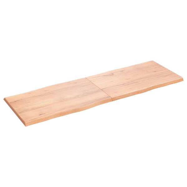 vidaXL Dessus de table bois massif traité bordure assortie