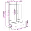 vidaXL Haut Armoire avec tiroir Ch&ecirc;ne artisanal 69,5 x 31 x 115 cm