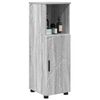 vidaXL Cabinet de salle de bain avec porte Gris Sonoma 30 x 35 x 95 cm