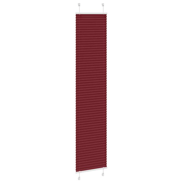 vidaXL Store pliss&eacute; rouge bordeaux 40x200 cm largeur du tissu 39,4 cm