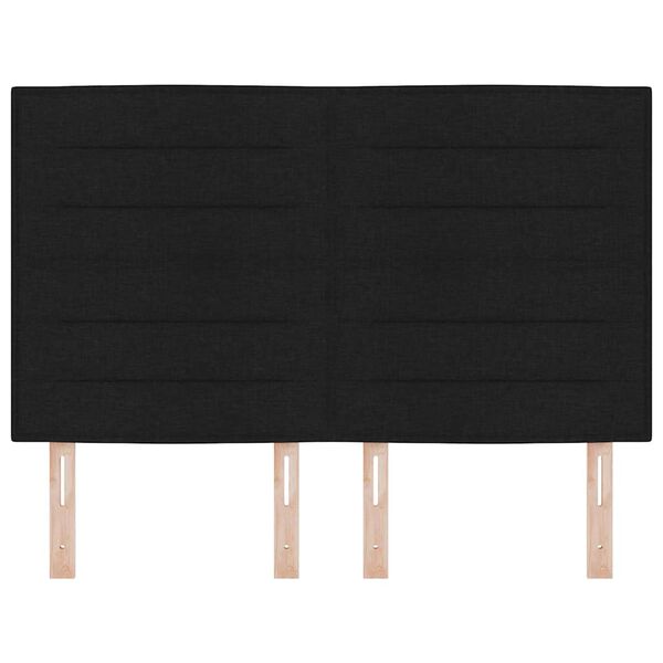 vidaXL T&ecirc;te de lit Autre avec t&ecirc;te de lit Noir 160 cm tissu