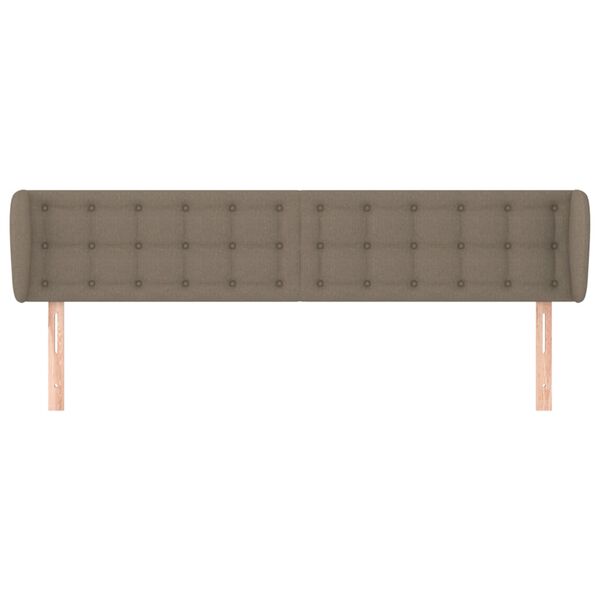 vidaXL T&ecirc;te de lit avec oreilles Taupe 183x23x78/88 cm Tissu
