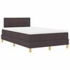 vidaXL Lit &agrave; ressort LED Marron fonc&eacute; 120 x 190 cm tissu