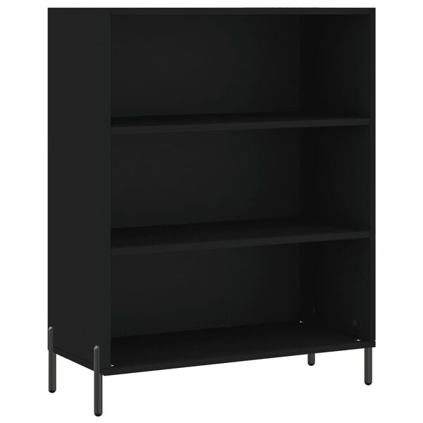 vidaXL Buffet noir 69,5x32,5x180 cm bois d'ing&eacute;nierie