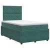 vidaXL Lit boxspring avec matelas Vert fonc&eacute; 120 x 190 cm Velours
