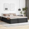vidaXL Lit avec rangement et matelas Noir 180 x 200 cm Simili cuir