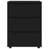 vidaXL Armoire de rangement Noir 60 x 48 x 81 cm Bois d'ing&eacute;nierie