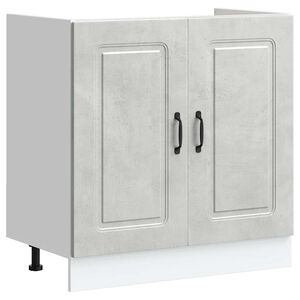 vidaXL Meuble bas pour &eacute;vier Kalmar gris b&eacute;ton bois ing&eacute;nierie