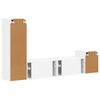 vidaXL Ensemble meuble TV Montage mural 4 pcs Blanc Bois d'ing&eacute;nierie