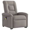 vidaXL Fauteuil inclinable de massage Taupe Tissu