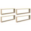 vidaXL &Eacute;tag&egrave;res cube murales 4 pcs ch&ecirc;ne sonoma bois d'ing&eacute;nierie