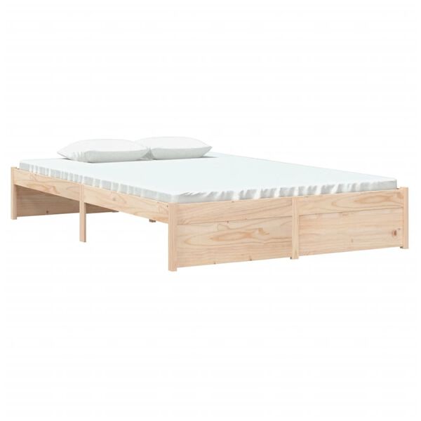 vidaXL Cadre de lit sans matelas bois massif 120x200 cm