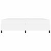 vidaXL Cadre de lit avec matelas Blanc 200 x 200 cm tissu