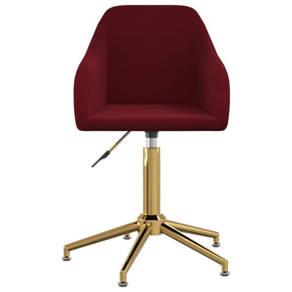 vidaXL Chaise pivotante de salle &agrave; manger Rouge bordeaux Velours