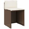vidaXL Ensemble de bistro 3 pcs avec coussins marron résine tressée