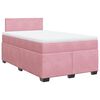 vidaXL Sommier &agrave; lattes de lit avec matelas rose 120x190 cm velours