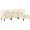 vidaXL Ensemble de meubles pour le salon 4 pcs Cr&egrave;me Tissu