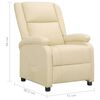 vidaXL Fauteuil Cr&egrave;me Cuir v&eacute;ritable