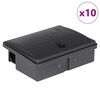 vidaXL Pi&egrave;ges &agrave; souris 10 pcs noir 13x10x4 cm