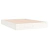vidaXL Cadre de lit sans matelas blanc bois massif 150x200 cm