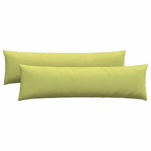 vidaXL Coussins de canap&eacute; 2 pcs Vert clair 145 x 40 cm tissu