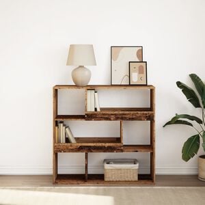 vidaXL Biblioth&egrave;que/S&eacute;parateur de pi&egrave;ce vieux bois 100x33x94,5 cm