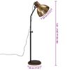 vidaXL Lampadaire 25 W laiton antique 30x30x100-150 cm E27