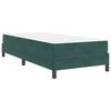 vidaXL Lit &agrave; ressorts avec matelas Vert fonc&eacute; 80 x 210 cm tissu