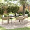 vidaXL Ensemble de salle &agrave; manger pour jardin 5 pcs Beige polyrotin