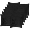 vidaXL Housse de coussin 12 pc HOUTEN Noir 45 x 45 cm Flanelle