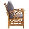 vidaXL Chaises de jardin avec coussins lot de 2 Bois d'acacia massif
