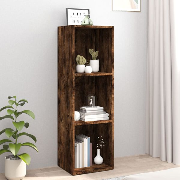 vidaXL Bibliothèque/Meuble TV chêne fumé 36x30x114cm bois d'ingénierie