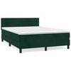 vidaXL Sommier &agrave; lattes de lit et matelas Vert fonc&eacute; 140x190cm Velours