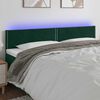 vidaXL T&ecirc;te de lit &agrave; LED Vert fonc&eacute; 160x5x78/88 cm Velours