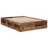 vidaXL Cadre de lit Bois ancien 135 x 190 cm Bois de pin massif