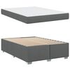 vidaXL Cadre de lit avec matelas Gris fonc&eacute; 140 x 200 cm tissu