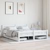 vidaXL Cadre de lit sans matelas blanc bois de pin massif 160x200 cm