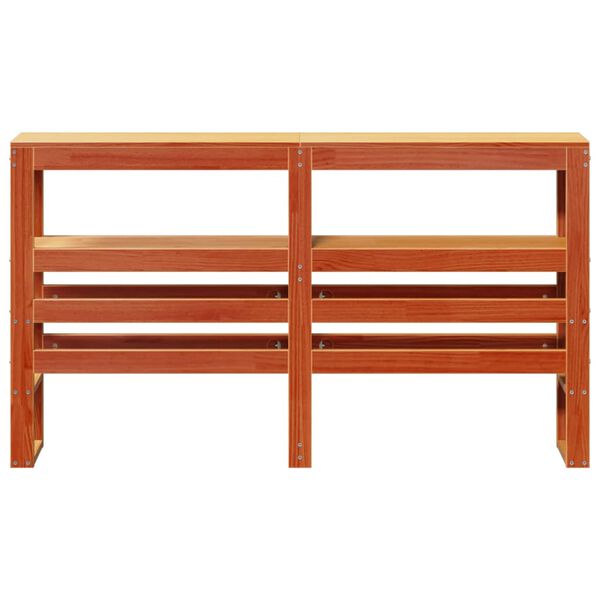 vidaXL Tête de lit avec étagères marron cire 150 cm bois massif de pin