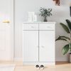 vidaXL Armoire à chaussures ALTA blanc 77x35x96 cm bois massif de pin