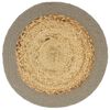 vidaXL Napperons 4 pcs Naturel et gris 38 cm Jute et coton