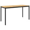 vidaXL Table de Bar de Jardin NAARDEN Blanc d&eacute;lav&eacute; et noir