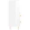 vidaXL Buffet Blanc brillant 34,5x34x90 cm Bois d'ingénierie