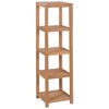 vidaXL Support de rangement de bain 4 niveaux teck massif 42x42x165 cm