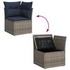 vidaXL Salon de jardin avec coussins 8 pcs gris r&eacute;sine tress&eacute;e acacia