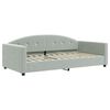 vidaXL Lit de jour et gigogne et matelas gris clair 100x200 cm velours