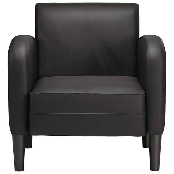 vidaXL Chaise de canap&eacute; avec accoudoirs noir 54 cm similicuir