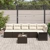 vidaXL Ensemble de canap&eacute; de jardin 7 pcs Marron Poly rotin