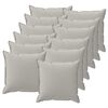 vidaXL Housse de coussin 12 pc HOUTEN Gris 50 x 50 cm Polyester