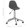 vidaXL Chaise pivotante de bureau Gris fonc&eacute; Tissu